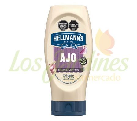 MAYONESA HELLMANNS AJO SQZ 340G