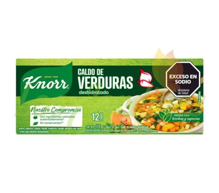 CALDO KNORR VERDURA CON VEGETALES 12 CUBOS