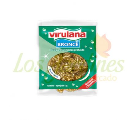 ESPONJA DE ACERO BRONCE VIRULANA X UN