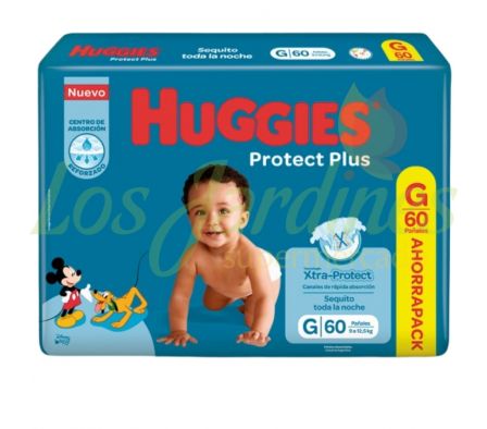 PAÑAL HUGGIES PROT PLUS G AHORRAPACK 60U