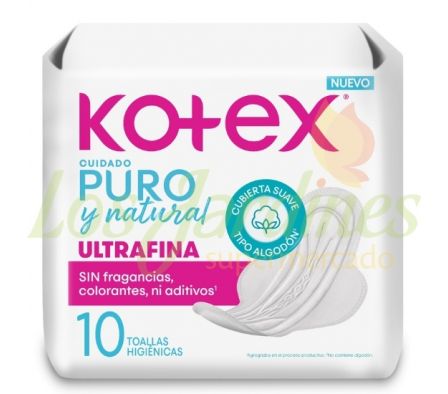 TOALLA FEMENINA KOTEX ANTIBAC UF CON ALAS 10UN