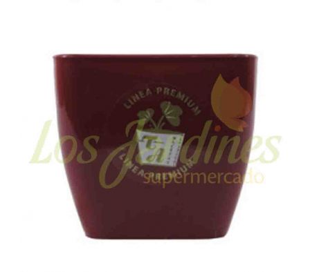 MACETA PREMIUM CUADRADA N°8 BORDO REF. 7885