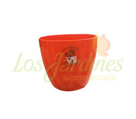 MACETA PREMIUM REDONDA N°12 NARANJA REF. 7937