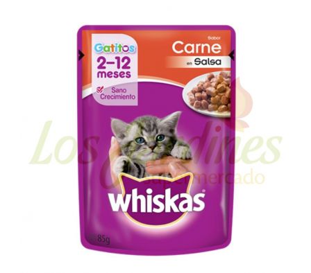ALIMENTO P/ GATITO CARNE SACHET WHISKAS 85 GRS