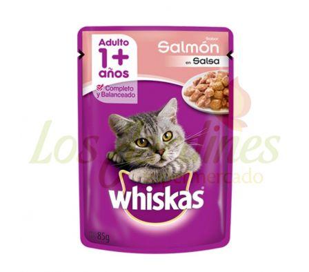 ALIMENTO P/ GATO AD.SALMON SACHET WHISKAS 85 GRS