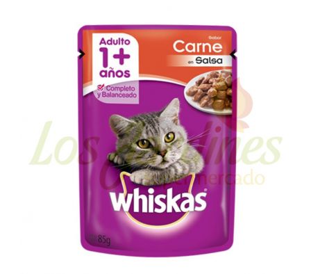 ALIMENTO P/GATO C/CARNE WHISKAS 85 GRS