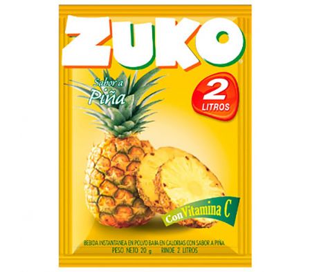 JUGO EN POLVO DE PIÑA ZUKO 2L 20G