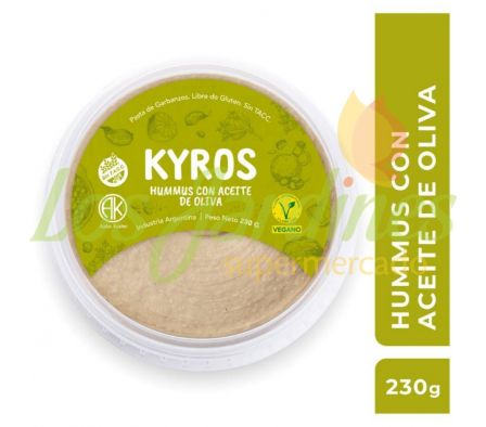HUMMUS CON ACEITE DE OLIVA SIN TACC KYROS 230GR