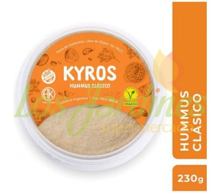 HUMMUS CLÁSICO SIN TACC KYROS 230GR