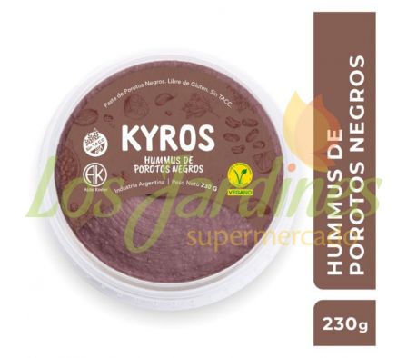 HUMMUS DE POROTO NEGRO SIN TACC KYROS 230GR