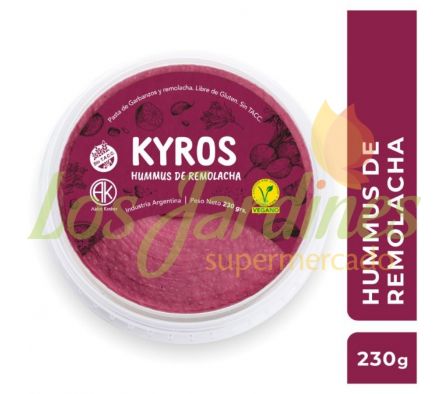 HUMMUS C/REMOLACHA SIN TACC C/OCTOGONOS KYROS 230G