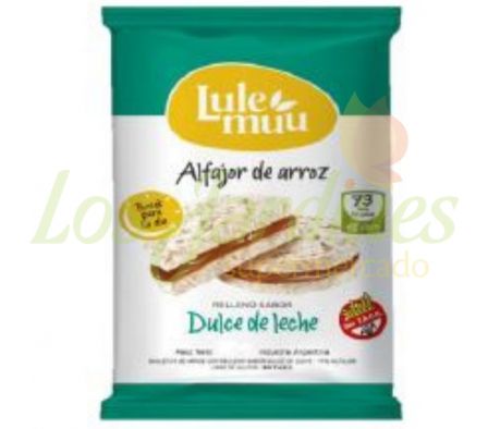 ALFAJOR LULEMUU DE ARROZ DULCE DE LECHE 15G