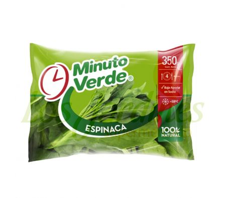 ESPINACAS MINUTO VERDE 350G