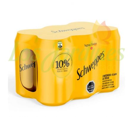 PACK TONICA SCHWEPPES LATA 310 ML X 6
