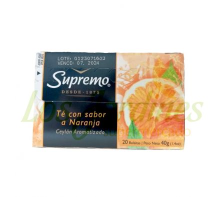 TE SUPREMO NARANJA 20 SAQUITOS 40G