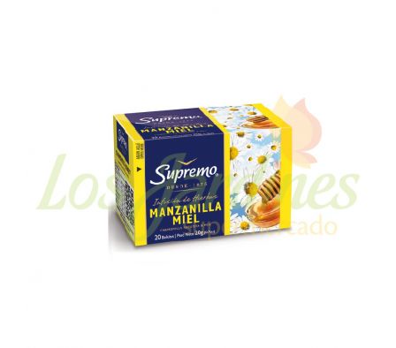 TE SUPREMO MANZANILLA CON MIEL 20 SAQUITOS 20G