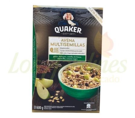 AVENA QUAKER MULTISEMILLAS MANZANA PASAS 600G