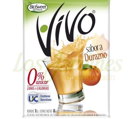 JUGO EN POLVO VIVO DURAZNO 1L