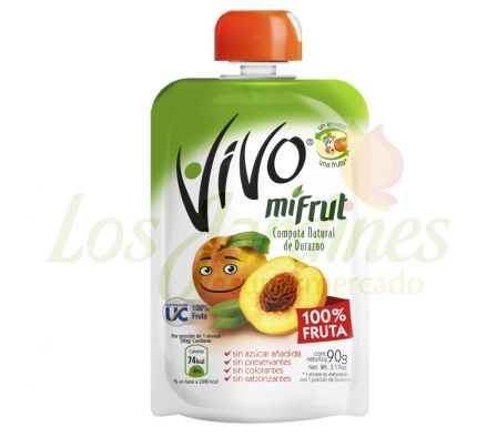 JUGO VIVO MIFRUT DURAZNO 90 GR