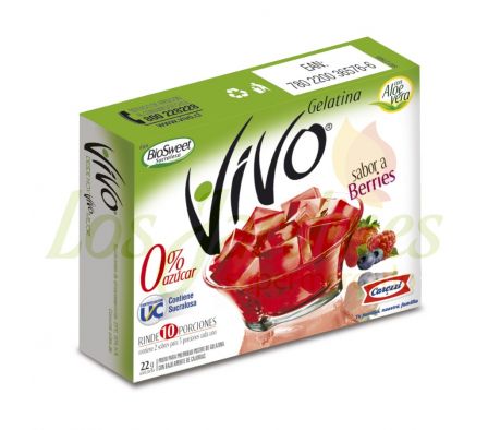 GELATINA VIVO BERRIES 22 GRS