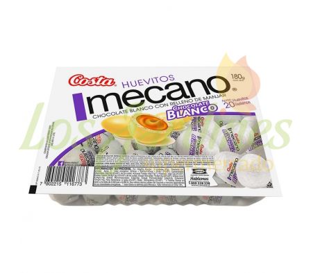 HUEVO DE PASCUA MECANO BLANCO EN BANDEJA 20x8,4G