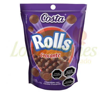 CHOCOLATE COSTA ROLLS CROCANTE 150G