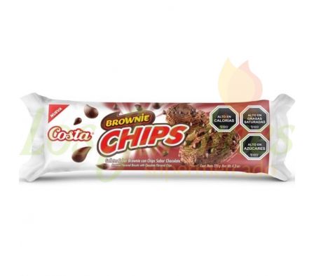 GALLETITAS COSTA CHIPS CHOC BROWNIE 120G