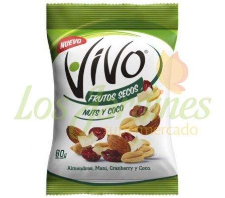 FRUTOS SECOS VIVO NUTS Y COCO 80G