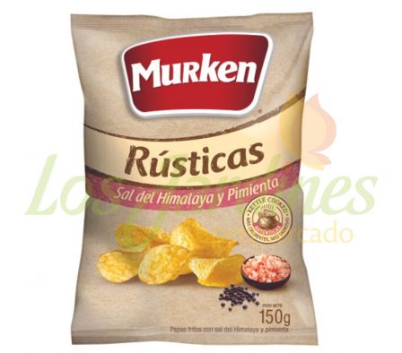 PAPAS FRITAS RUSTICAS MURKEN SAL Y PIMIENTA 150G