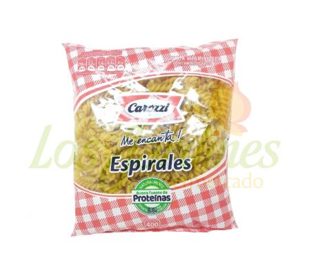 FIDEOS ESPIRALES CAROZZI 400G