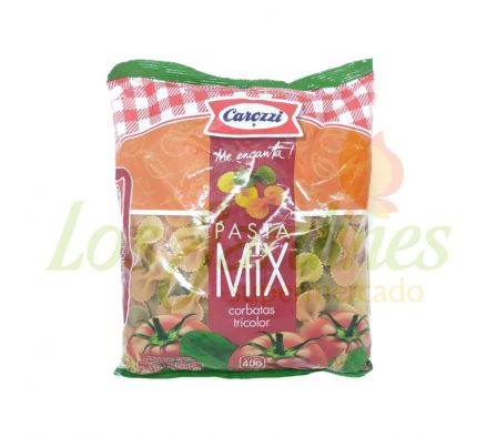 FIDEOS CORBATA TRICOLOR CAROZZI 400G