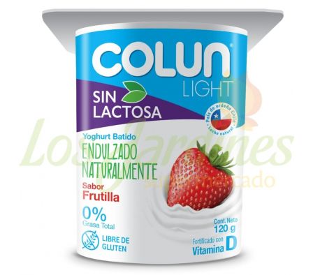 YOGHURT COLUN LIGHT SIN LACTOSA FRUTILLA 120G