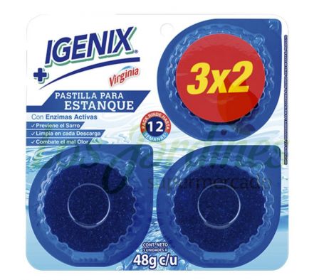 PASTILLA VIRGINIA P/ESTANQUE AZUL 45 GRS