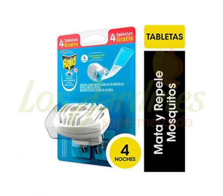 APARATO AUYENTA MOSQ RAID + 4 TABLETAS GRATIS