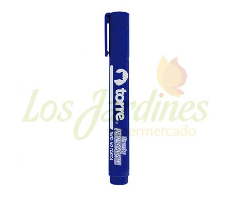 BL MARCADOR PERM. PUNTA BISELADA AZUL TORRE (10)