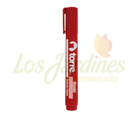 BL MARCADOR PERM. PUNTA BISELADA ROJO TORRE (10)