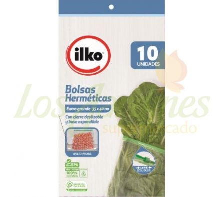 BOLSA HERMETICA ILKO XL CON BASE SLIDER 10U 35x40