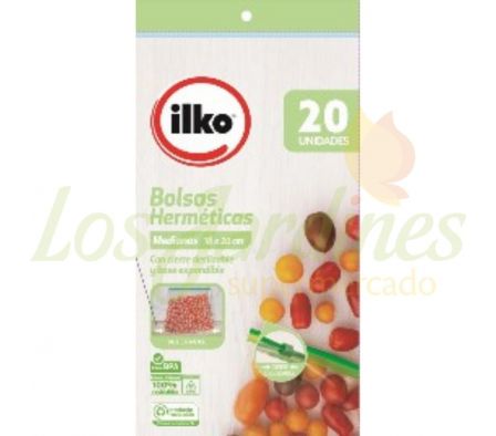 BOLSA HERMETICA ILKO MED CON BASE SLIDER 20U 20x18