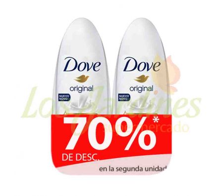 PACK DEO DOVE ROLLON ORIGINAL 2X50ML.--