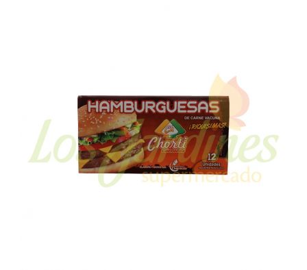 HAMBURGUESA DE CARNE CHORTI 12UN