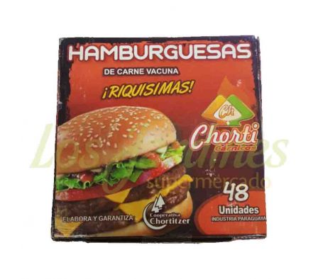 HAMBURGUESA D/CARNE CHORTI 48 UNID
