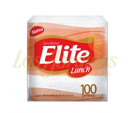 SERVILLETAS LUNCH ELITE 24X22CM 100UN
