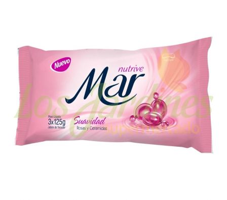 JABON MAR NUTRIVE SUAVIDAD ROSA 3UX125G