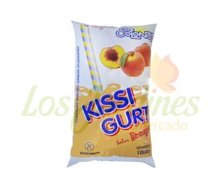 YOGURT ENTERO KISSI GURT DURAZNO 1L