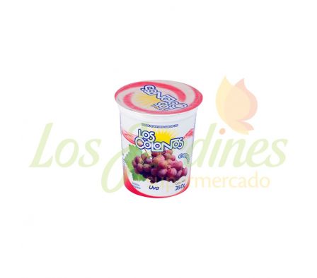 YOGHURT ENTERO LOS COLONOS UVA 350G