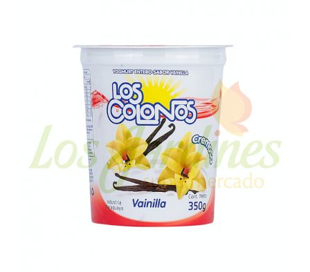 YOGHURT ENTERO LOS COLONOS VAINILLA 350G