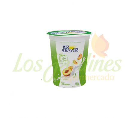 YOGHURT DIETETICO DURAZNO LOS COLONOS 350ML