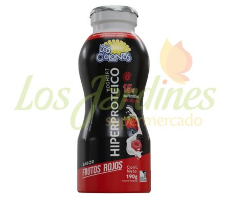 YOGHURT HIPERPROTEICO LOS COLONOS FRUTOS ROJ. 190