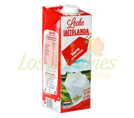 LECHE SEMIDESCREMADA LACTOLANDA C/HIERRO UAT 1LT