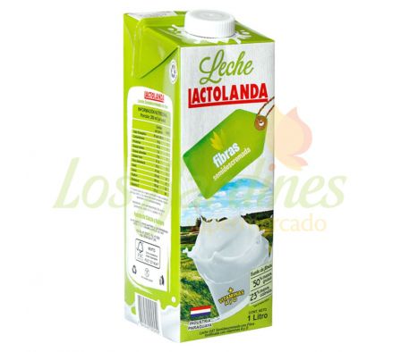 LECHE SEMIDESCREMADA LACTOLANDA C/FIBRA UAT 1LT.